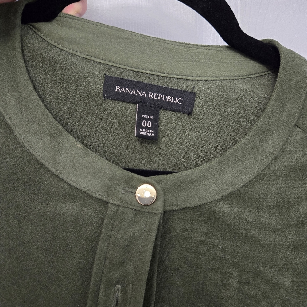 Woman's green suede dress
